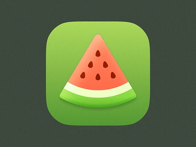 Watermelon. app appicon brand food fruit gradient green icon icons ios logo macos saas summer watermelon