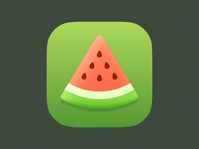 Watermelon. app appicon brand food fruit gradient green icon icons ios logo macos saas summer watermelon
