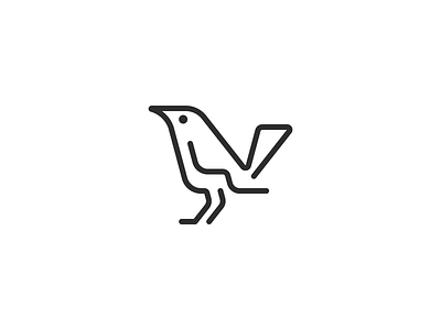 Geometric Bird Logo bird branding geometric identity logo minimalist modern simple