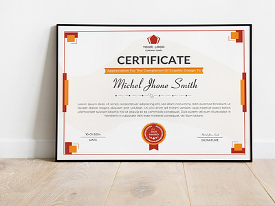 Horizontal and Vertical Certificate Design small certificate size vertical certificate size