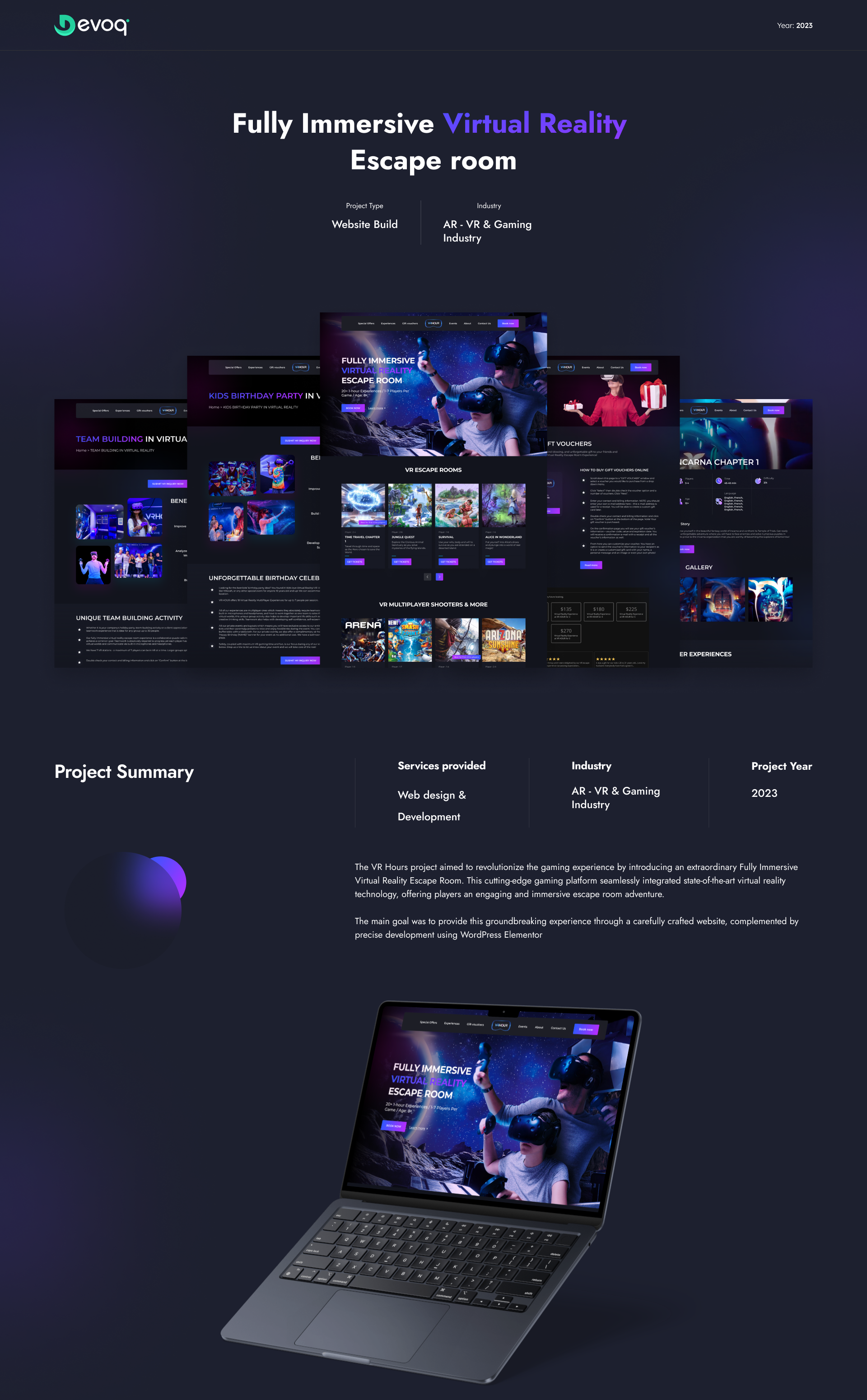 VR Hour Elementor Case study ar ar service ar vr ar vr service case study ui uiux uiux design ux vr vr service vr service case study web web design website website design