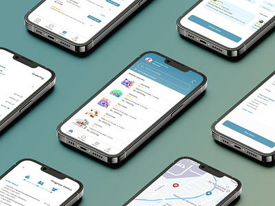 Laundrify blue branding clean design illustration laundry minimalis mobile mobile app mobile design movie park park app parking parking app seamless service simple ui ui design