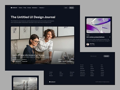 Blog feature — Untitled UI blog blog feature blog grid blog post blogs dark mode dark theme darkmode minimal web design website design