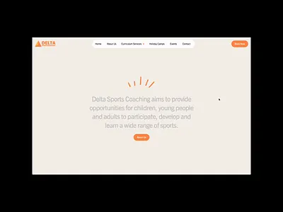 Delta Sticky View & Menu Animation animation basketball children design football gif kids orange playful playground playing section sport sticky typography ui ux webflow website