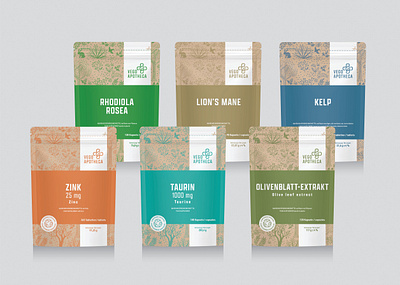 Pilot project - Vego apotheca package design graphic design logo package design