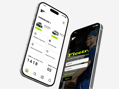 Fleet Management App Design - Design Concept 🚛 app design application ux branding fleet app graphic design illustration motion graphics product design product designer ui ui designing ui ux designing ux ux designing