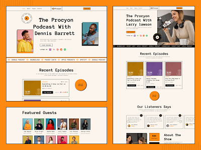 Procyon Podcasts Website Template artist audio books entertainment podcasting podcasts radio retro style