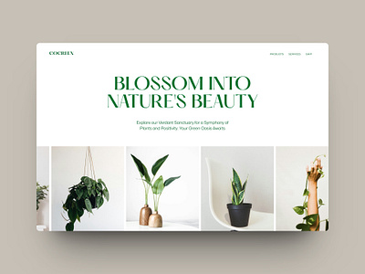 UI design for a plant-selling e-commerce website👇 ecommerce landing plants shopping ui uiux ux webdesign website