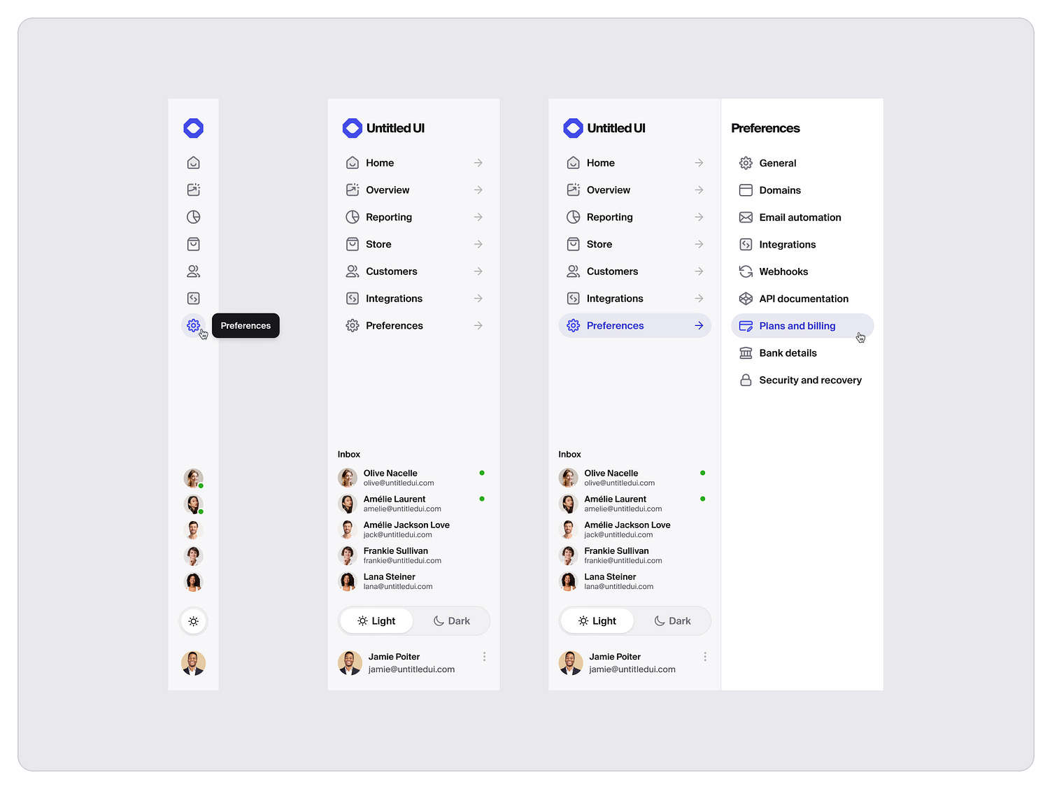 Side navigation — Untitled UI by Jordan Hughes® on Dribbble