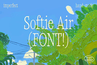 Softie Air - A Handmade Serif Font display font hand lettered font handlettered handmade handmade font handwritten font imperfect light font painted font serif font tall font