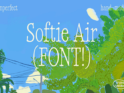 Softie Air - A Handmade Serif Font display font hand lettered font handlettered handmade handmade font handwritten font imperfect light font painted font serif font tall font