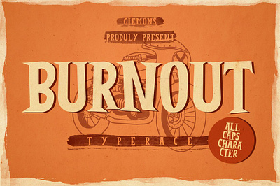 Burnout Font badges banner burnout burnout font font fonts giemons motor poster ride tittle typeface