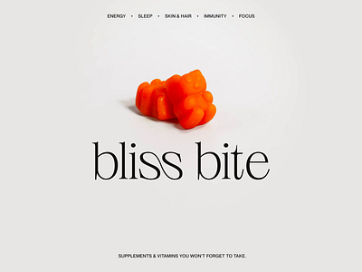 BLISS BITE e-commerce subscription based supplements pt.3 animation art direction brand branding design ecommerce logo minimal shop typography web