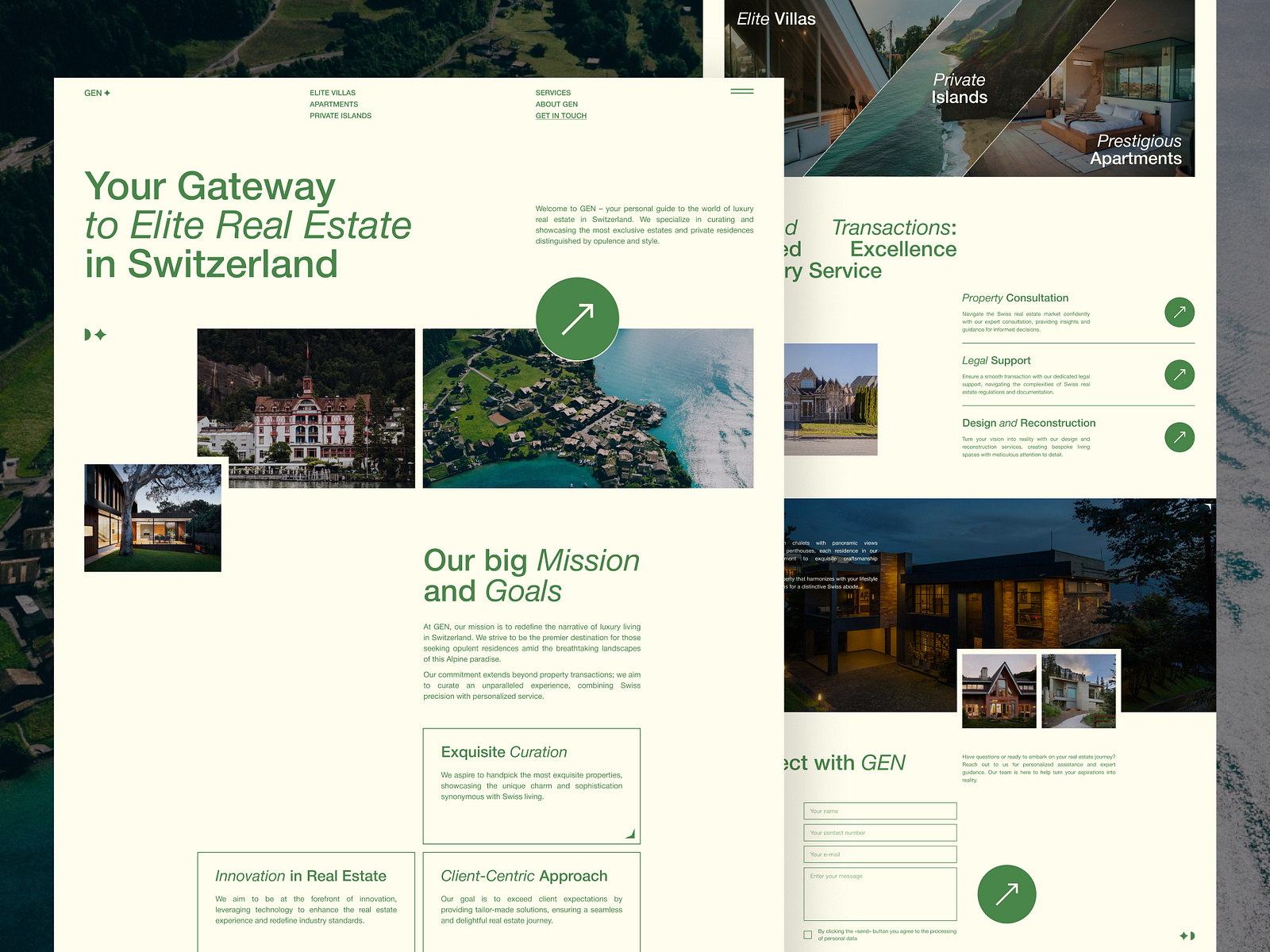 Swiss Real Estate Agency site by Anzhelika Voitenko 🇺🇦 on Dribbble