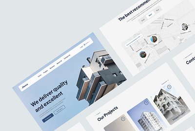 Real Estate Landing Page design buildingcompany figma landingpage realestatelandingpage ui ux