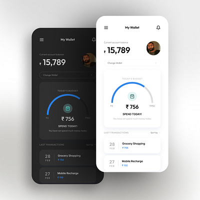 Budget Planner App Interface app design budget planner figma mobile app ui ui uiux