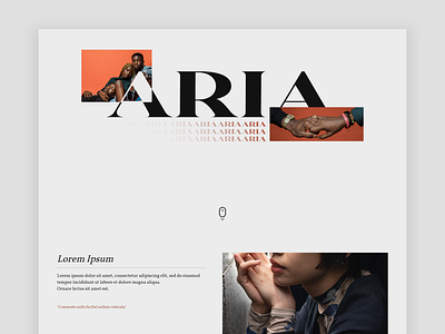 "ARIA" - Fashion Site Exercise animation branding web design web developement
