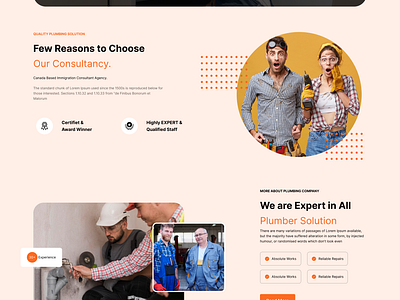 Plumbing Leading Page construction business contractor cpdesign electrician handyman house constructions landing page maintenance pipes plumber plumber servic plumber website plumbing plumbing landing page real estate renovation trending web design