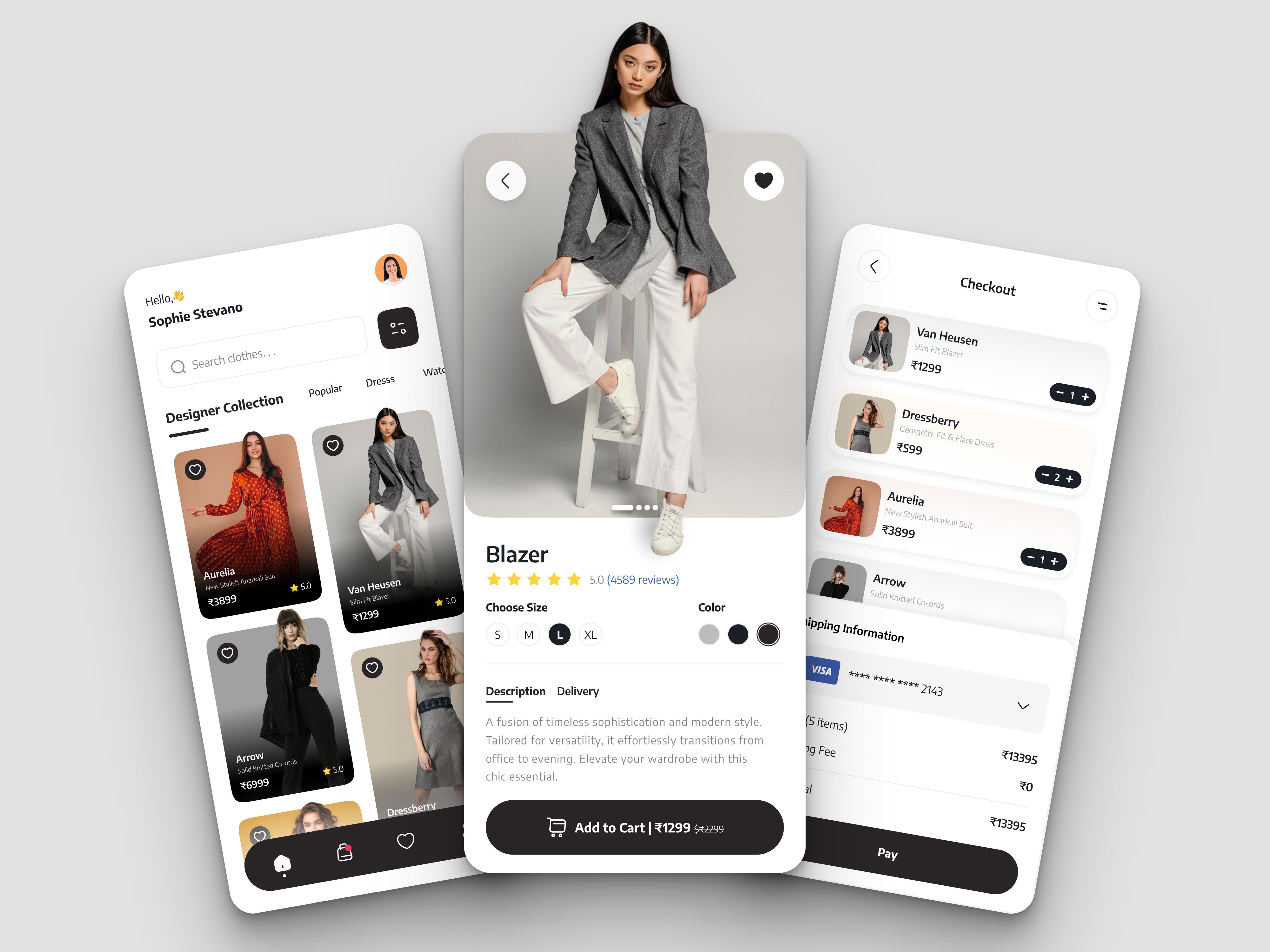 Women Fashion Mobile App UI By ProCreator - Global UI/UX Design Agency ...