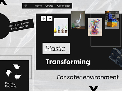 Reuse & Recycle art black brutalism plastic recycle reuse transforming