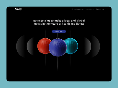 Landing Page for Bownce Sports Tech Startup