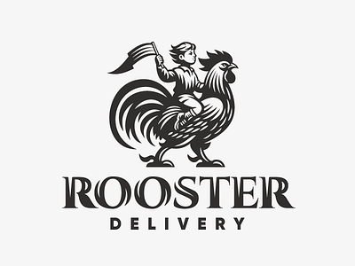 Rooster concept design illustration logo rooster