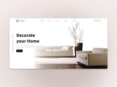 HOME Decor Design banner branding design ecommerce design graphic design hero section ui web web design