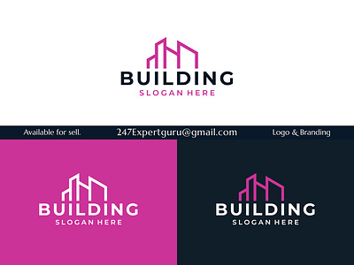 Building logo illustration vector graphic design in line art 3d animation branding graphic design logo motion graphics ui vector logo design