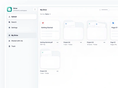 Drive - Dashboard b2b dashboard drive files folders management product design saas services storage ui ux