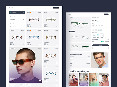 Eyewear Website Design colorful design dribbble best shot e commerce ecommerce eye wear eyewear glasses landing page minimal online shopping product page project shop sunglass sunglasses web web design webdesign website