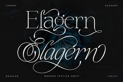 Elagern italic font modern font modern serif serif typeface stylish font stylish serif