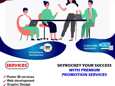 "Promotion Services Poster Design branding graphic design illustration poster vector