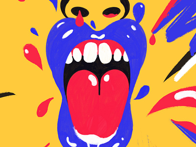 Scream character freelancer illustrated illustration illustrator people portrait portrait illustration poster poster illustration procreate scream yellow
