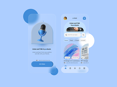 Podcast Mobile App app app design application design design figma design illustration interface design mobile app design mobile application podcast app design ui ui design ui ux design user interface design ux design