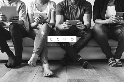 ECHO - Media Group branding graphic design logo