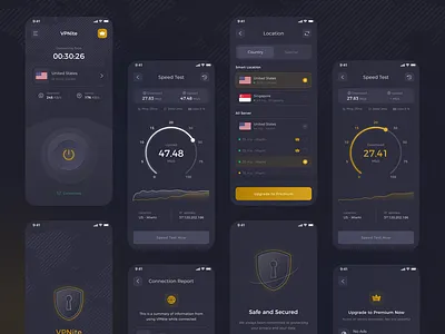 VPN- Mobile APP Design app design graphic design mobile app ui design uiux design ux design vpn app vpn mobile app