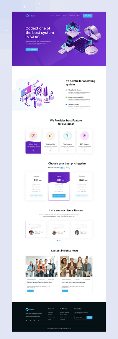 SaaS Website Landing Page design figma design illustration interface design saas website ui ui design ui ux design user interface design ux design web app web application design website website design