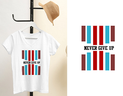 Never Give Up T-shirt Design branding design graphic design logo