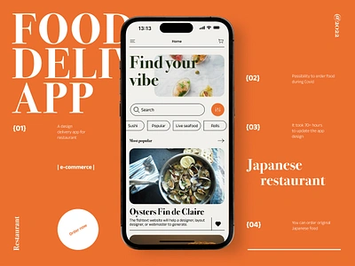 Japanese restaurant food ordering app app food app food delivery app mobile app ui ui design ux ui ux ui design