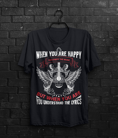 Complex Music T-shirt Design animation best complex custom design design ideas designer graphic graphic design guitar happy illustration microphone music sad shirts t shirt ui vector art wings