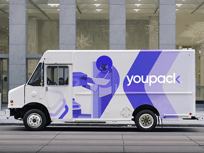 Youpack Identity branding container design download free freebie identity logo mockup mockups psd template truck typography vehicle