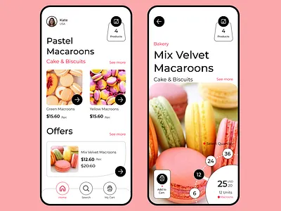 Bakery - Ecommerce App Design - Web App Design (IOS or Android) android app app design app design agency app design ideas bakery app design best app design ecommerce app design haseebiz i phone app design ios app mobile app design mobile application mobile ui mobiole app online shopping app shopify app design ui ux design trend 2024 user experiencce web