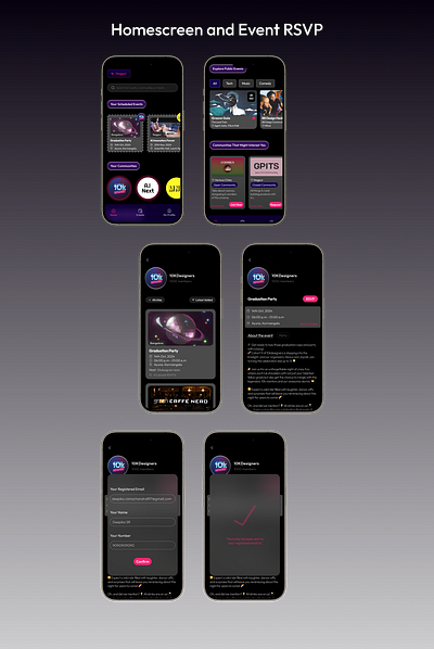 Event Booking and Creation App 10kdesigners product design ui ux