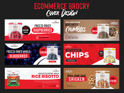 Ecommerce Grocery Web Banner Cover Design cover design ecommerce grocery sale web banner