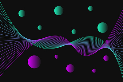 abstract wave background. abstract background black blend tool bussines circles dynamic gradient minimal mint green purple retro wallpaper wave