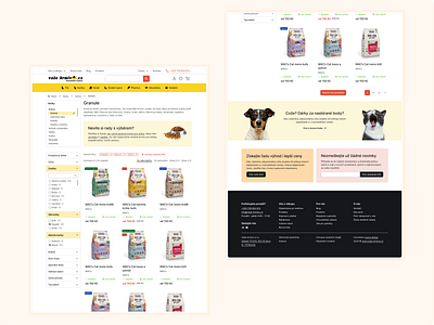 Redesign of pet food e-shop navigation ui userexperience ux uxdesign webdesign