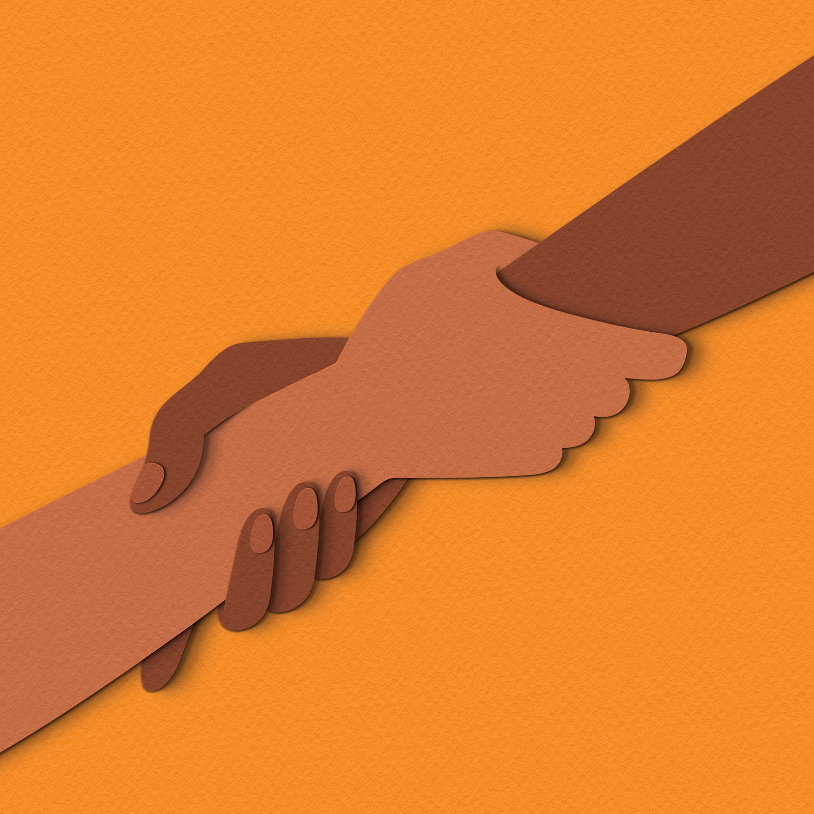 Midwives - Leading the Way cover design editorial hands health illustration leadership magazine midwifery midwives paper craft papercut photoshop reach support