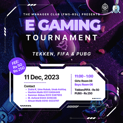 eGaming Tournament Social Media Post branding design graphic design poster typography vector