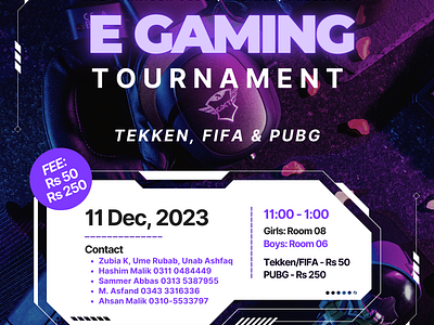 eGaming Tournament Social Media Post branding design graphic design poster typography vector