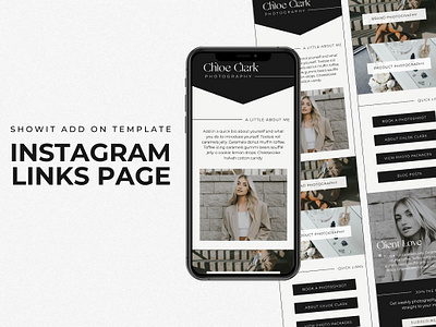 Instagram Links Page Template Showit add on template instagram landing page instagram post instagram story landing page landing page template link in bio link in bio template showit instagram showit landing page social media template tiktok link in bio